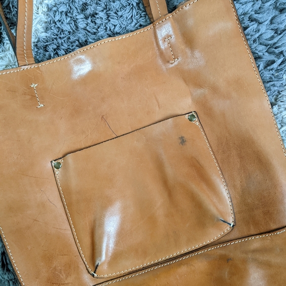 PATRICIA NASH Leather Zebra Calf Hair on Hide Shoulder Tote Bag - Picture 9 of 10